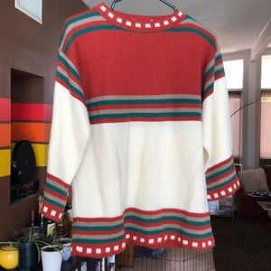 Vintage sweater bell sleeves dusky orange brown